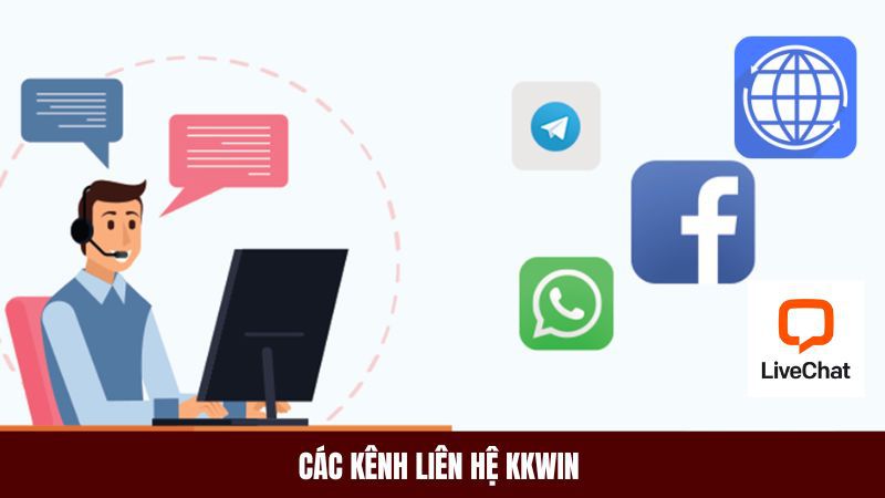 Các kênh liên hệ Kkwin đang hoạt động