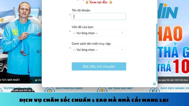 Dịch vụ chăm sóc chuẩn 5 sao mà nhà cái mang lại 